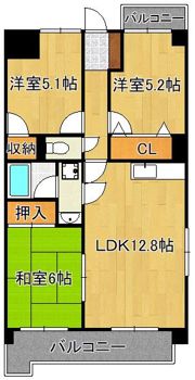 サンローゼ本城東の間取り画像