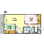 Clashist中宮 Southの間取り画像
