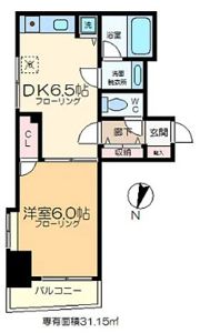 プラシス門前仲町の間取り画像