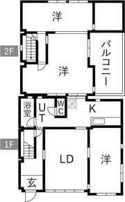パインハイツ大友の間取り画像