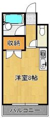 オーク黒住A棟の間取り画像
