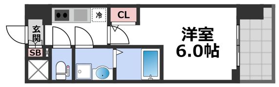 エスリード ザ・グレア大阪の間取り画像