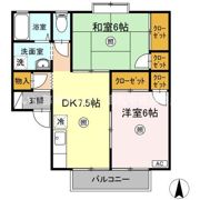 シーサイドハイツ松井 B棟の間取り画像