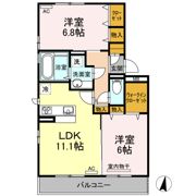 D-room椿 B棟の間取り画像