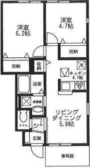 エルカーサ湘南（A）の間取り画像