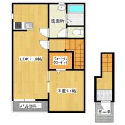 Calm Heights（カームハイツ）の間取り画像
