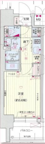 プレサンス天神橋スカイルの間取り画像