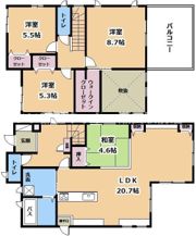 大津市青山5丁目戸建の間取り画像