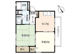 グローリー木村 A棟の間取り画像