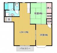 村北グリーンハイツB棟の間取り画像