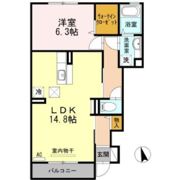 ライブコートA棟の間取り画像