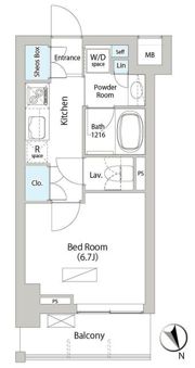 バウスフラッツ日本橋馬喰町の間取り画像