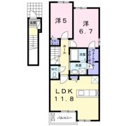 ウッディ オアシス Ⅰの間取り画像