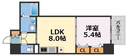 S-RESIDENCE阿波座bouncyの間取り画像