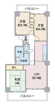 ウェルフォート幸川の間取り画像