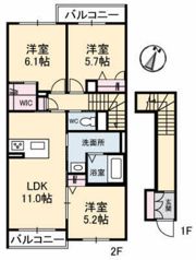アムールN B棟の間取り画像