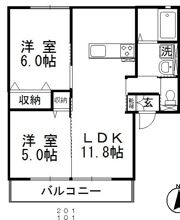 キャンベルC棟の間取り画像