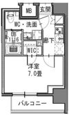 S-RESIDENCE新御徒町Eastの間取り画像