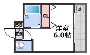 オーサムMK鶴橋の間取り画像