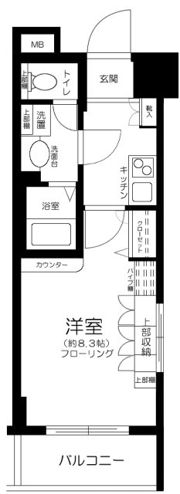 エスコート芝浦EASTの間取り画像