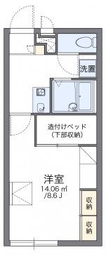 レオパレスセンターポールの間取り画像