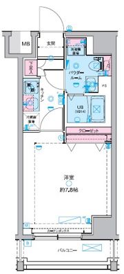 GENOVIA 田町 skygardenの間取り画像