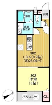 プラムコート椥辻の間取り画像