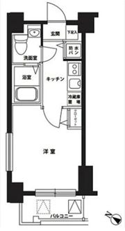 クレアシオン門前仲町の間取り画像