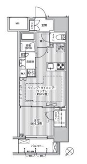 サンウッド東日本橋フラッツの間取り画像