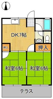 エクセランドタケノB棟の間取り画像