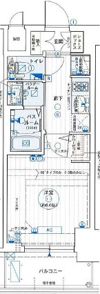 エステムコート難波WEST-SIDE Vアジュールの間取り画像