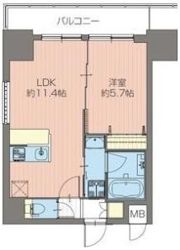 ORSUS新大阪(旧プレジオ新大阪ROUGE)の間取り画像