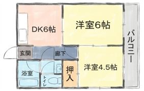渕本マンションの間取り画像