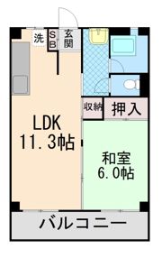 東部マンションA棟の間取り画像
