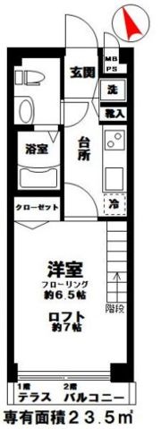 久我山フラットの間取り画像