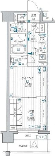 パレステージ江北Ⅲの間取り画像