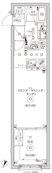 グローリオシェルト池袋Ⅱの間取り画像