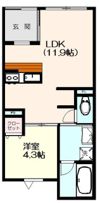 コリド赤塚Bの間取り画像