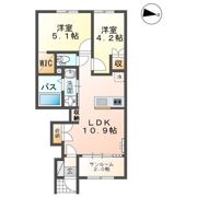 富山市中島新築アパートの間取り画像