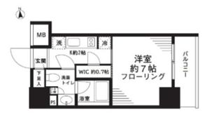 パークリュクス秋葉原monoイーストの間取り画像