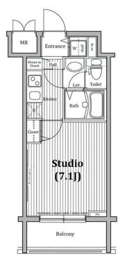 ガラ・ステーション岩本町Northの間取り画像
