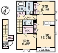ラフォーレ八木B棟の間取り画像