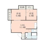 若葉ヶ丘ハイツの間取り画像
