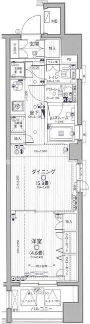 日神デュオステージ横須賀中央の間取り画像