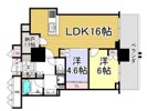ジオタワー南森町の間取り画像