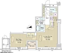 パークアクシス御成門の間取り画像