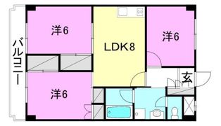 ナチュラルリーフ松山の間取り画像