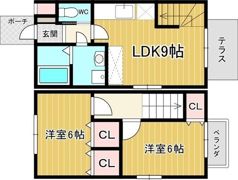 メルバハイツの間取り画像