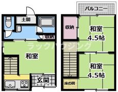 橋波東之町2丁目貸家（左端）の間取り画像
