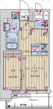 プレサンス桜川グロワールの間取り画像